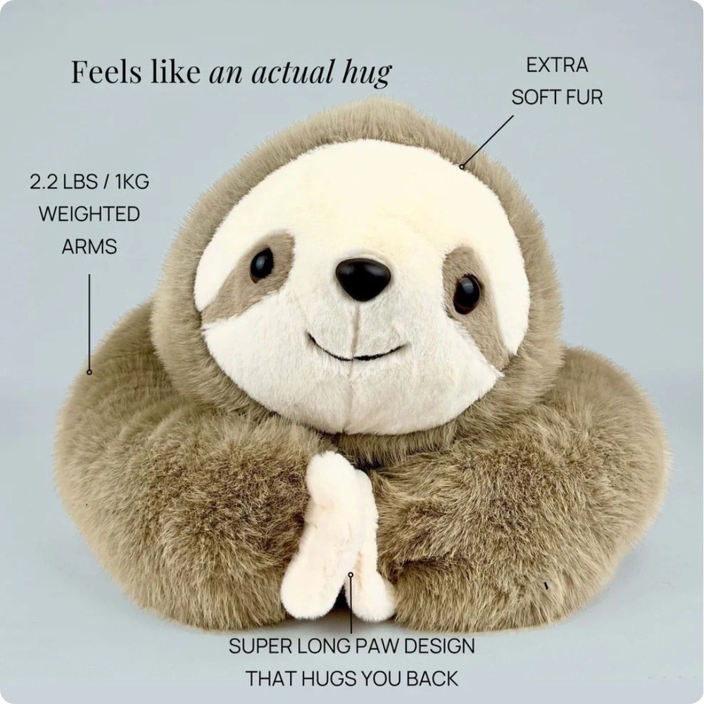 Sunnie the Sloth Weighted theraputic stress relieving Animal new with tags